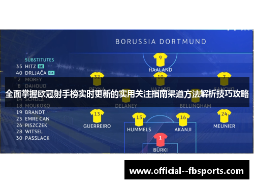 全面掌握欧冠射手榜实时更新的实用关注指南渠道方法解析技巧攻略